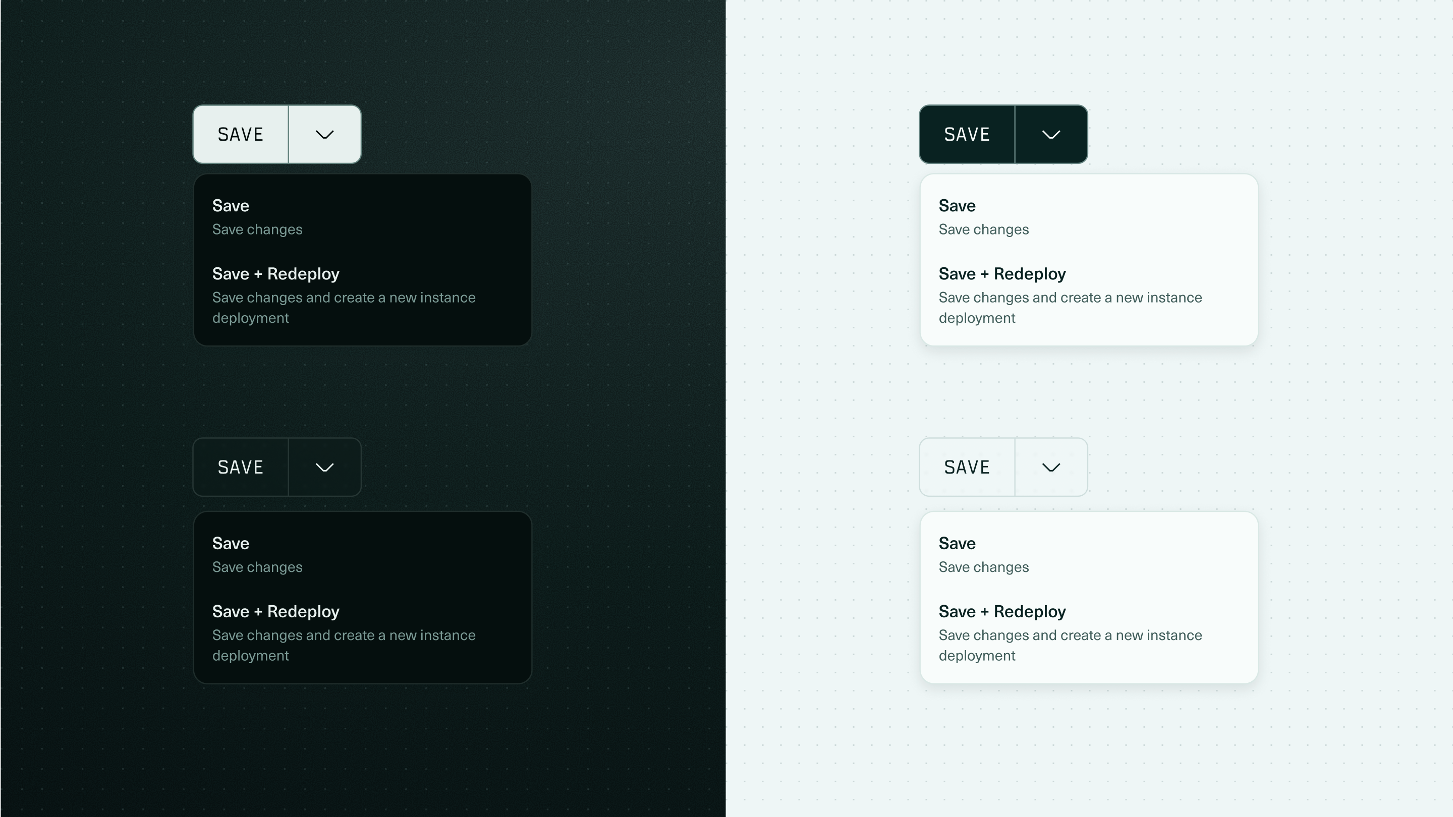 Vesper component close-up 4 of 5 — states and variants in depth.